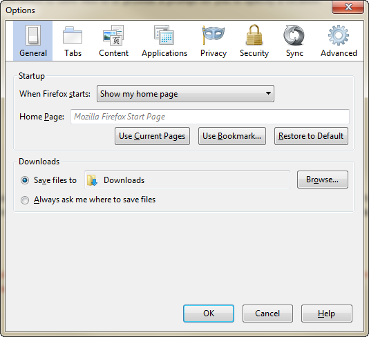Mozilla Firefox - Settings